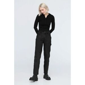 NWT DU/ER Stretch Canvas Utility Pant Relaxed Barrel Leg Black Workwear